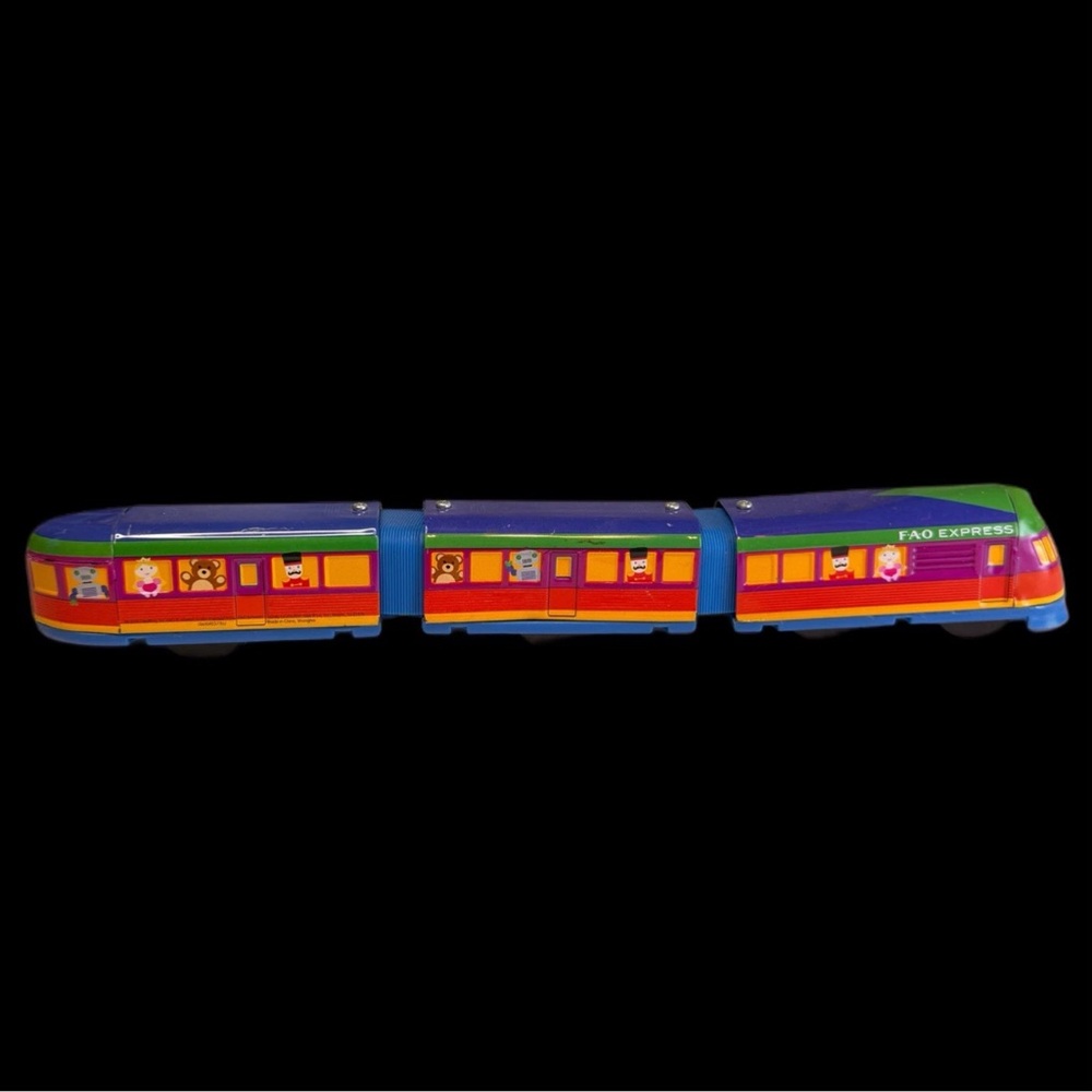 Schylling FAO Express Streamliner Wind-Up Tin Train F.A.O. Schwartz - colorful